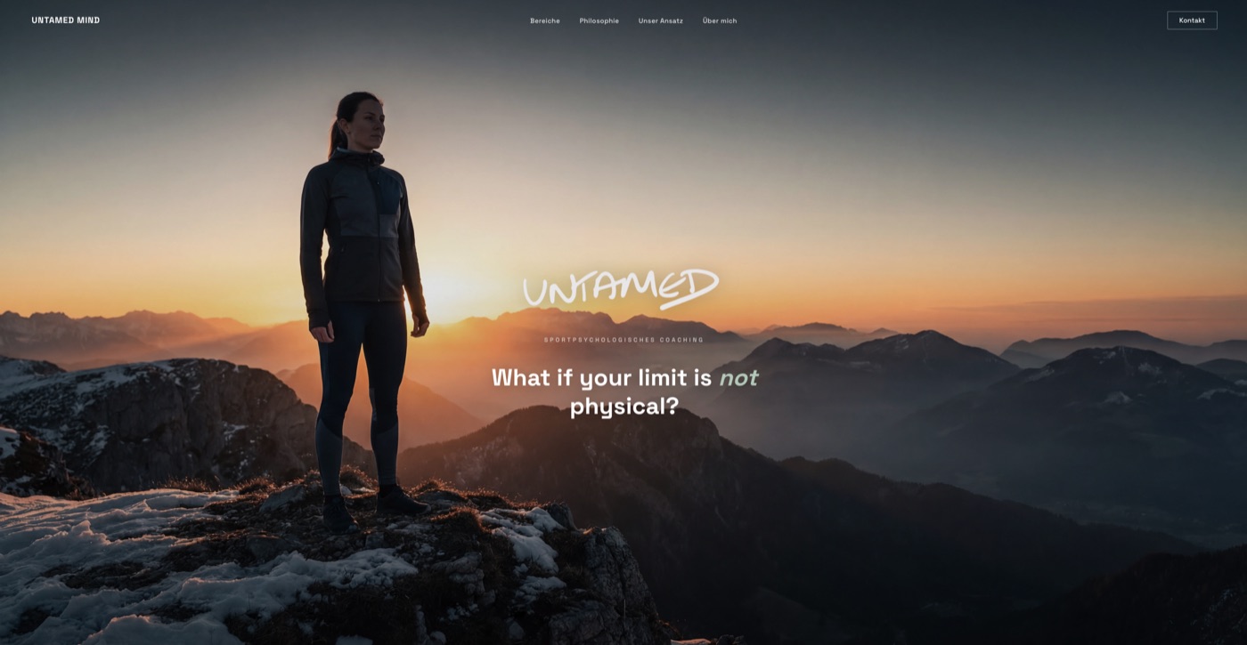 Untamed Mind – Vorschau der Website